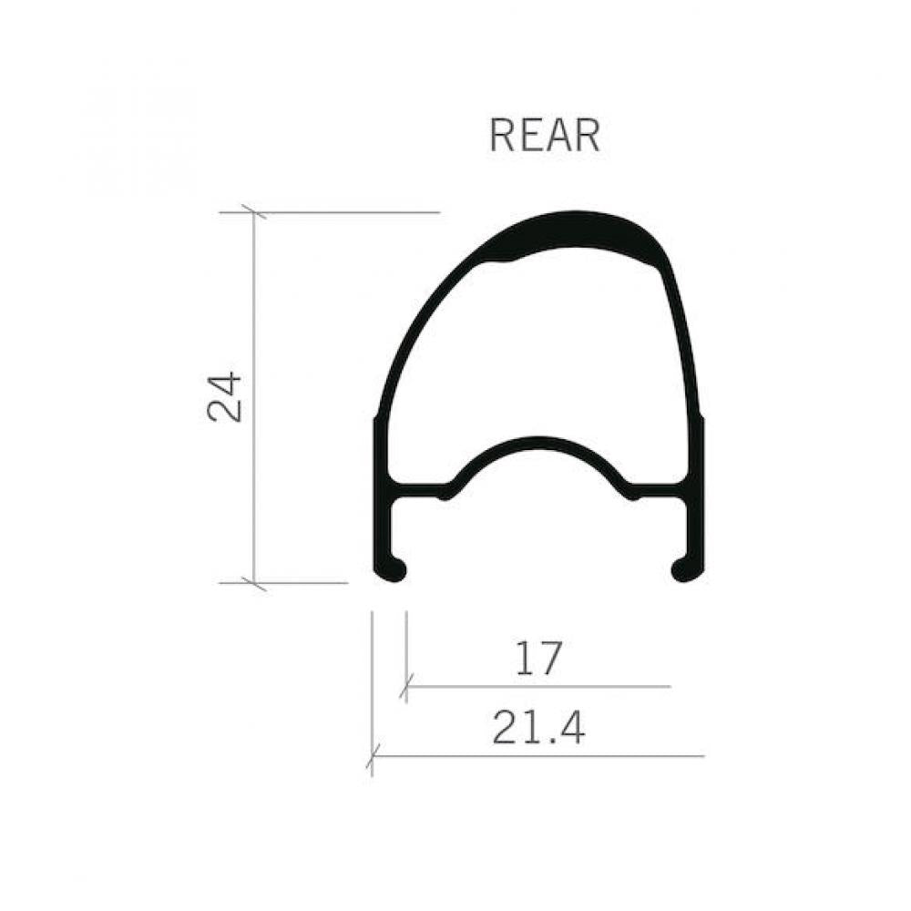 Vision Laufradsatz Trimax 25 Disc Clincher 622x17 mm Schwarz - schneller Allround-Disc-Laufradsatz