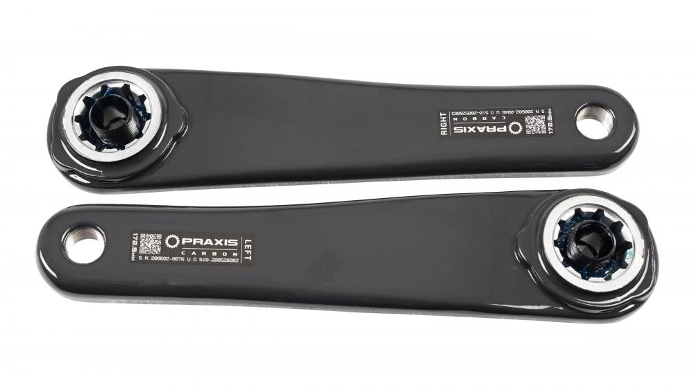 Praxis Works Carbon Kurbel Turbo SL 1.1 Road 172.5mm - Leichte Rennrad Kurbel mit Carbon Armen - Kurbelgarnitur