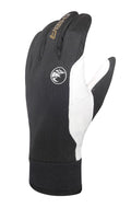 CHIBA Bernina - winddichte Softshell-Radhandschuhe mit Nappa-Leder, Gr. 6,5, sz/gold