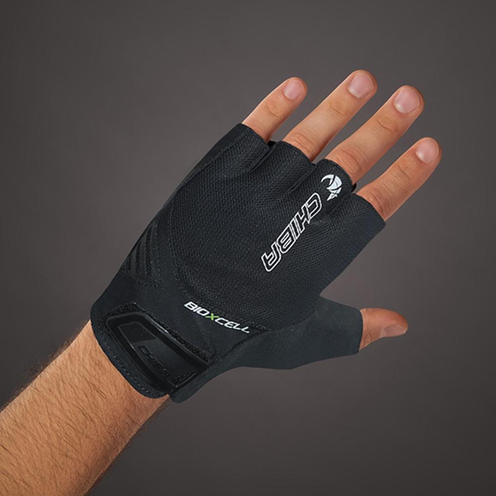 CHIBA BioXCell Air - Radhandschuhe kurz, schwarz, S, atmungsaktiv mit BioXCell Gelpolsterung