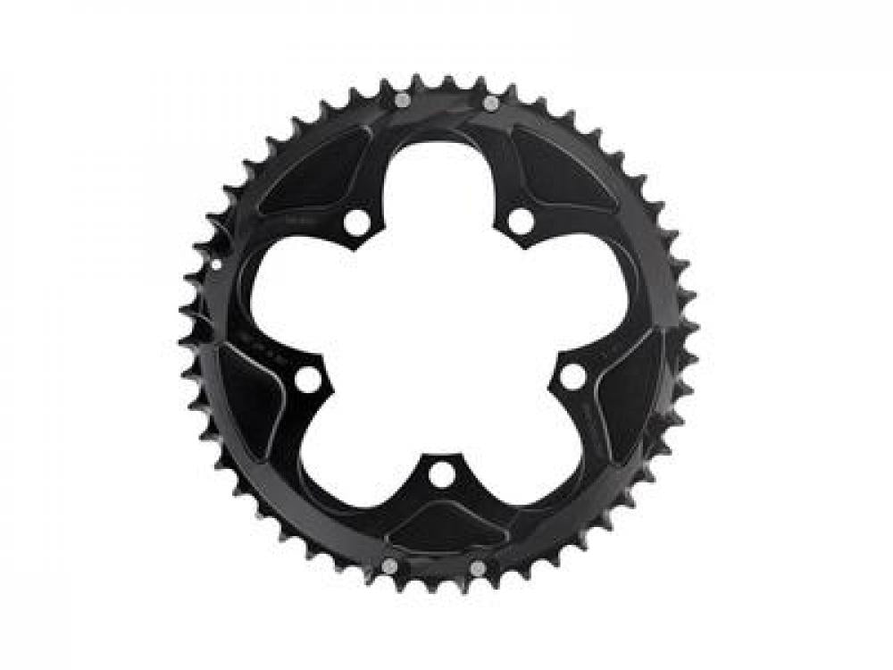 SRAM Kettenblatt Road 2x10 50T 110mm Lochkreis schwarz - Präzisions-Kettenblatt für Rennrad
