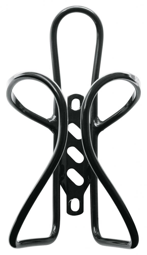 SKS Wirecage Trinkflaschenhalter aus schwarz lackiertem Aluminium, leicht (50 g), stabil, minimalistisches Design, sicherer Halt für Trinkflaschen am Rennrad, City- oder Mountainbike