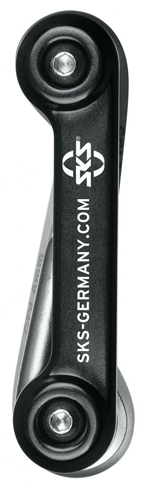 SKS TOM 7 Mini-Tool - Kompaktes Multitool mit 7 Funktionen für unterwegs, ideal für schnelle Reparaturen am Fahrrad, mit Innensechskantschlüsseln, Schlitzschraubendreher und mehr