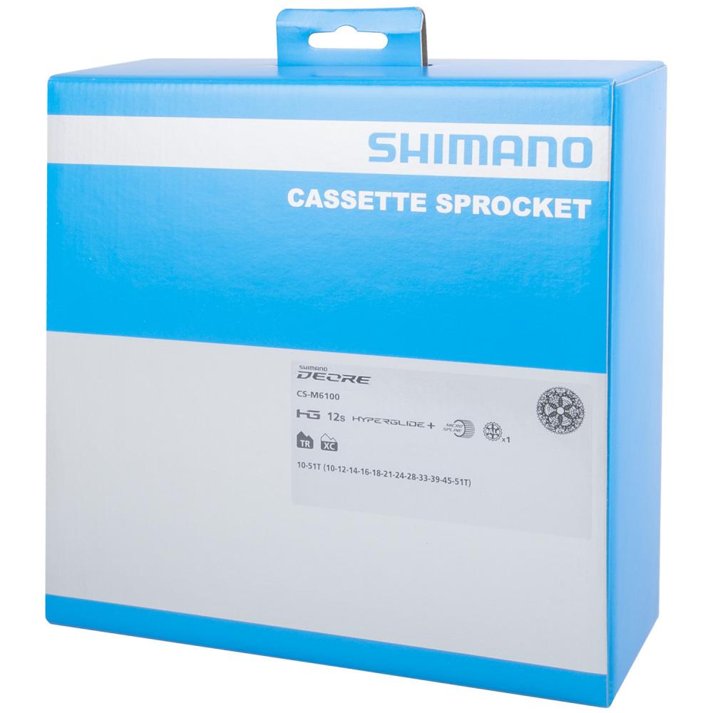 SHIMANO DEORE CS-M6100 12-fach Kassette 10-51Z, große Bandbreite für modernes MTB-Schalten.