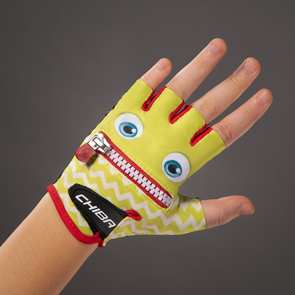 Chiba Handschuhe Kinderhandschuh Cool Kids Smiley limettengrün Größe L
