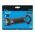 M-WAVE Astem 3D Ahead Vorbau schwarz 90 mm - Aluminium 3D geschmiedet, 119 g, 1 1/8" Gabelschaft, Ø31,8 mm Lenkerklemmung, Winkel 7°, hohe Stabilität
