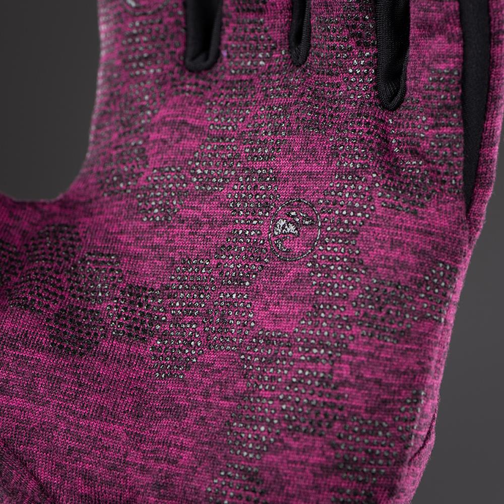 CHIBA Allround Light - Radhandschuhe, Polartec-Fleece, Touchfunktion, violett, Gr. L