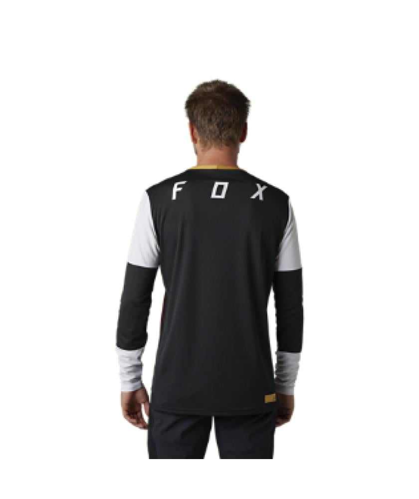 FOX Jerseys DEFEND LS JERSEY AURORA Black/White Größe L