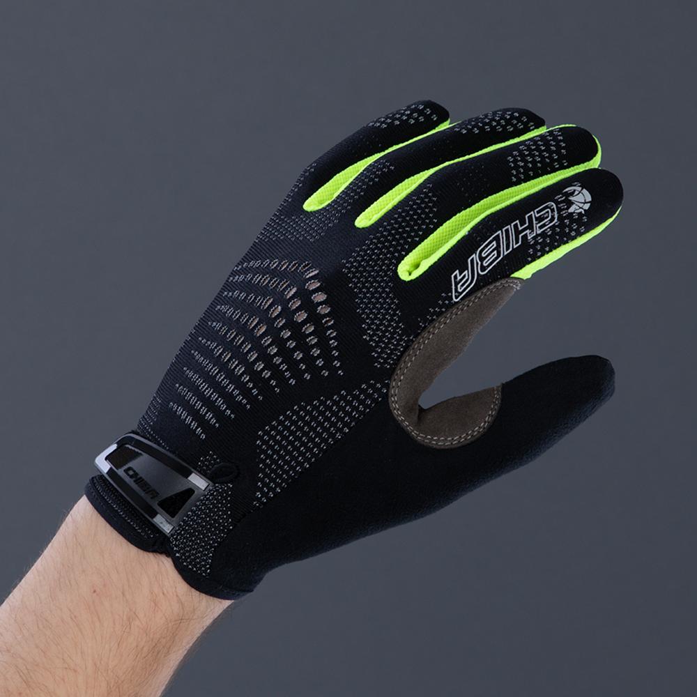 CHIBA Gel Performer - Radhandschuhe XS schwarz/neongelb, gelgepolstert, atmungsaktiv