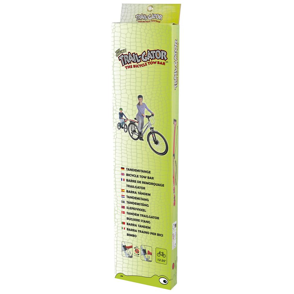 Trail-Gator Tandemstange rot, faltbar, für 12-20 Zoll Kinderräder, werkzeuglos montierbar, TÜV/GS-geprüft