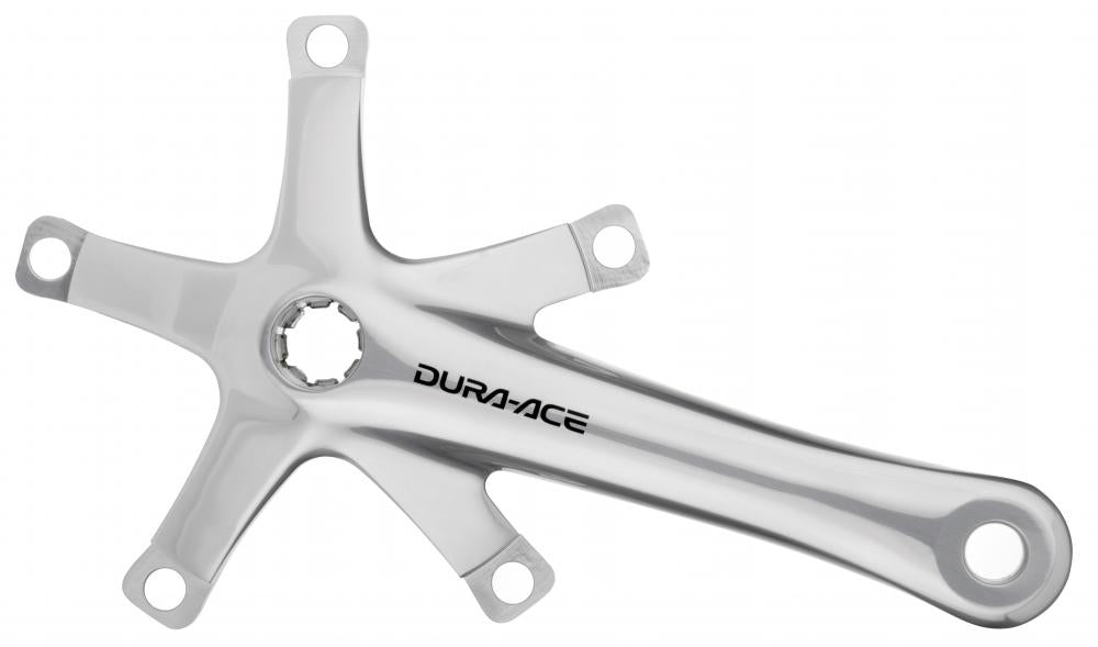 SHIMANO Kurbelgarnitur DURA-ACE TRACK FC-7710 165 mm Silber - maximale Bahn-Performance