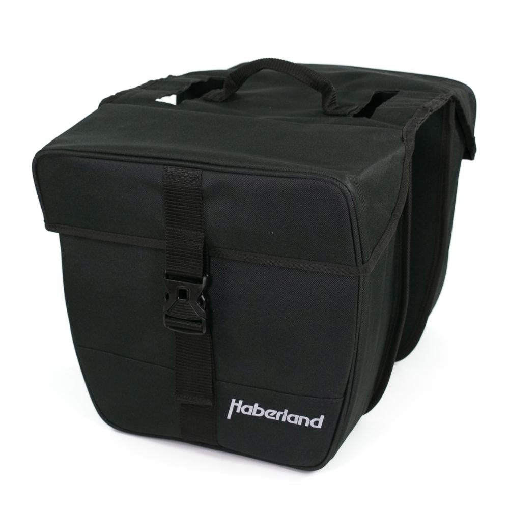 Haberland Doppeltasche 25l Einsteiger schwarz - praktische Gepäckträgertasche für Alltag und Tour