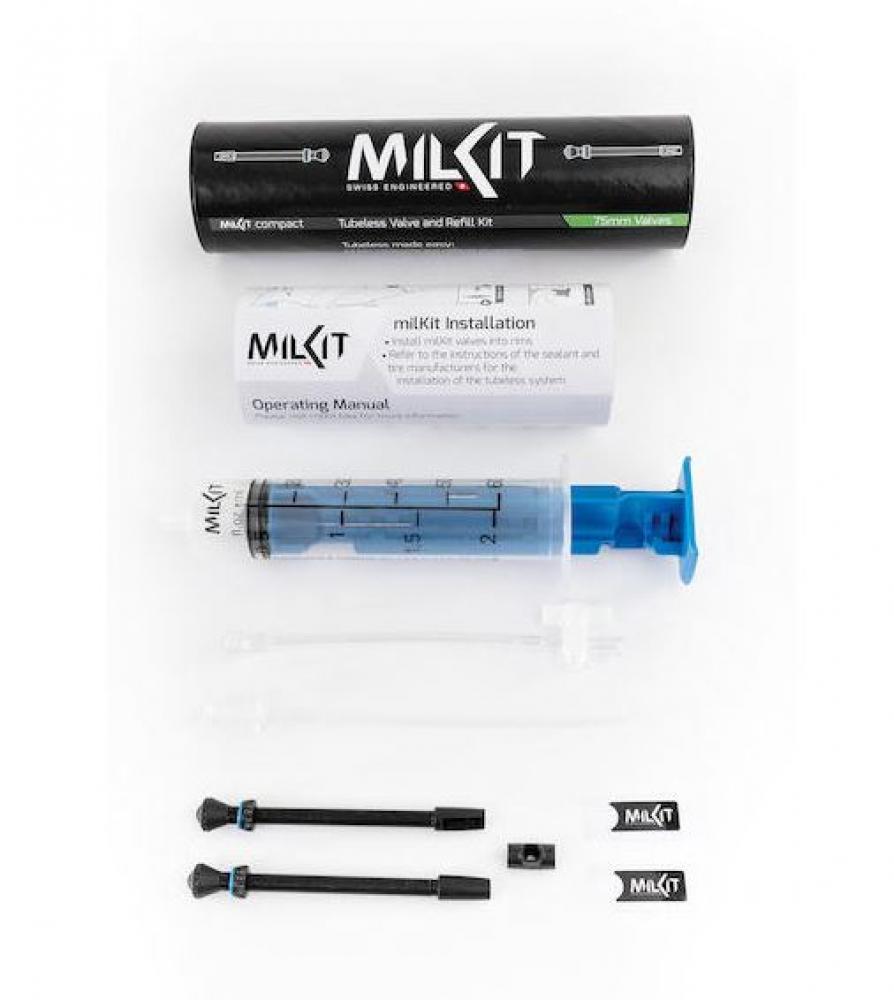 milKit Compact 75 Tubeless Nachfüllkit - Wartung ohne Reifen abzuziehen