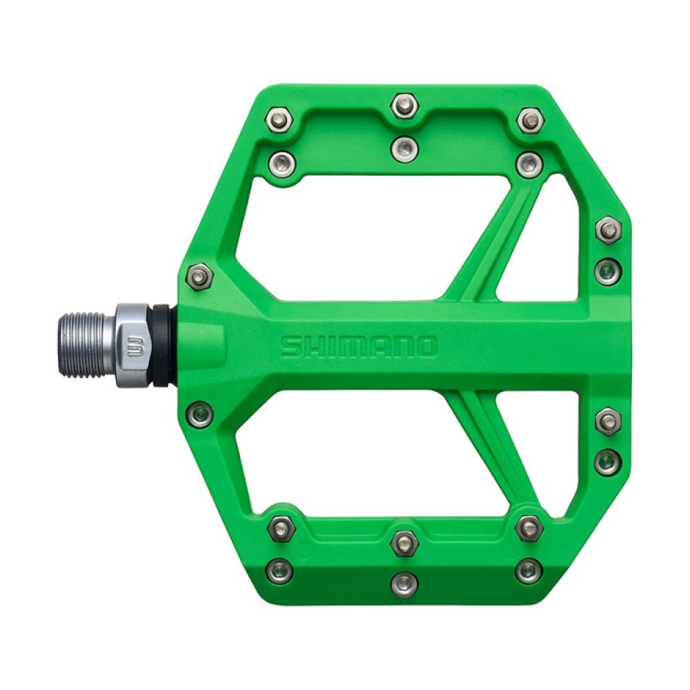 SHIMANO Pedal PD-GR400 Grün Flat Pedal - Trail Flatpedal, Grün