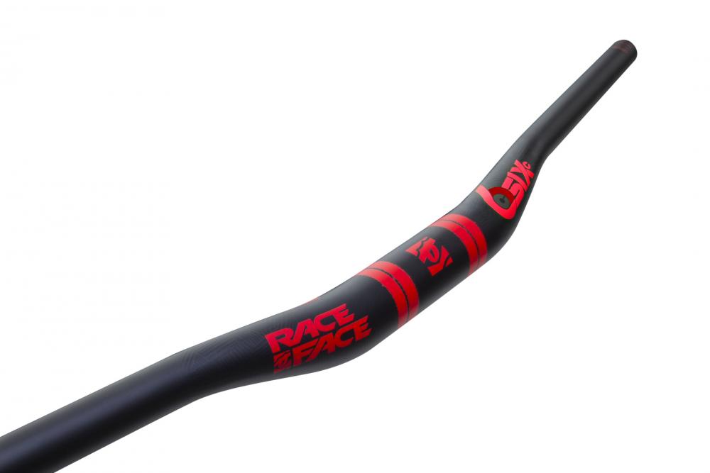 Race Face SixC Carbon Riser Lenker, 35.0, 820x20mm, rot/schwarz - maximaler Kontrolle und Steifigkeit