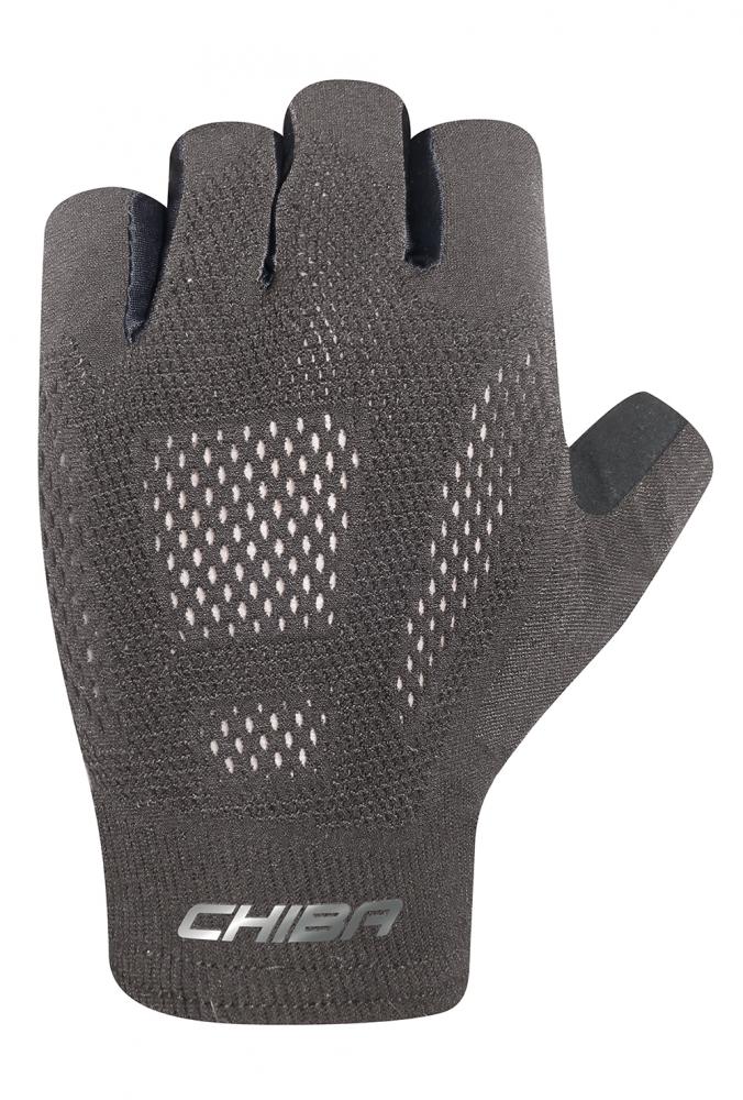CHIBA Evolution - Radhandschuhe dunkelgrau, Größe S, atmungsaktiv, leicht, ohne Klett
