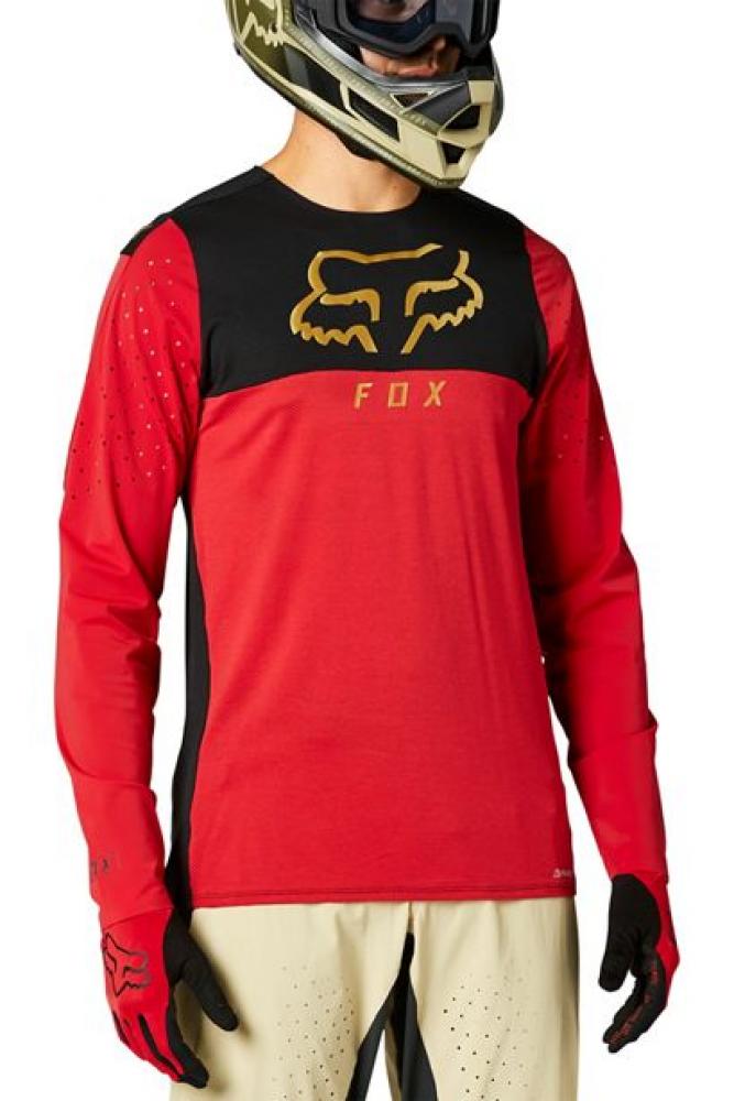 Fox Flexair Delta langärmliges Jersey chili red Größe L