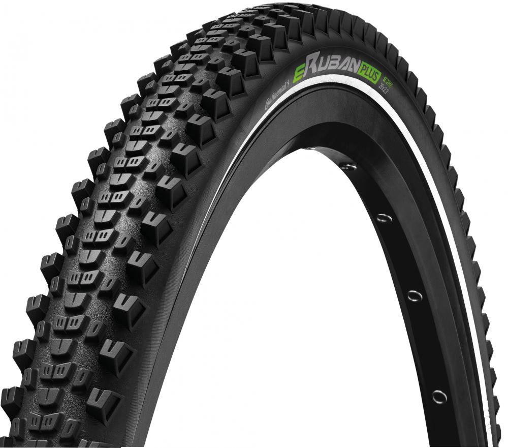 Continental E-Ruban Plus 29x2,30 E-Bike Drahtreifen schwarz Reflex E-50 mit Stollenprofil.