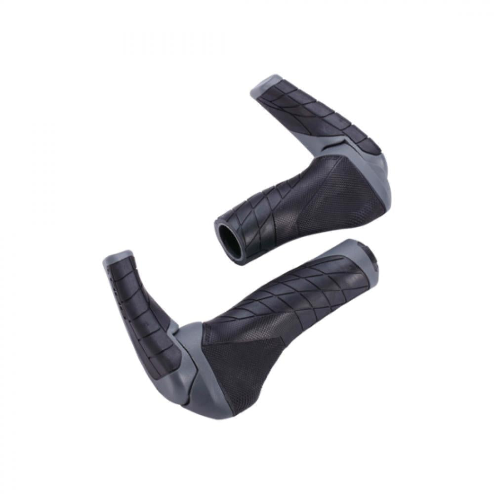 BBB Cycling Griffe ErgoStyleSet 92mm/133mm schwarz/grau - ergonomische Fahrradgriffe für Komfort