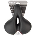 Velo Newport Gemini Damen-Fahrradsattel, schwarz/grau, 245x212 mm, Memory Foam, O-Zone Full Cut, D2-Konstruktion, Elastomer-Federung