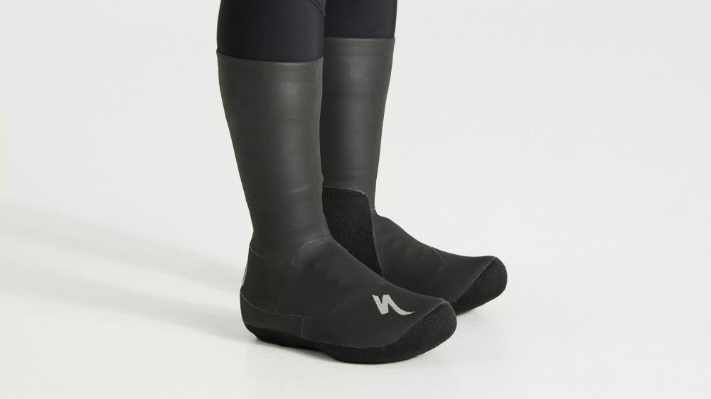 Neopren Überschuhe Schwarz XL/XXL - Wasserdichte Schuhüberzieher für Radsport & Outdoor - Schutzblech