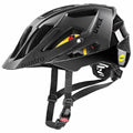 uvex Quatro cc MIPS MTB-Helm in Mattschwarz mit Visier, 17 Belüftungen und Kinnriemen.