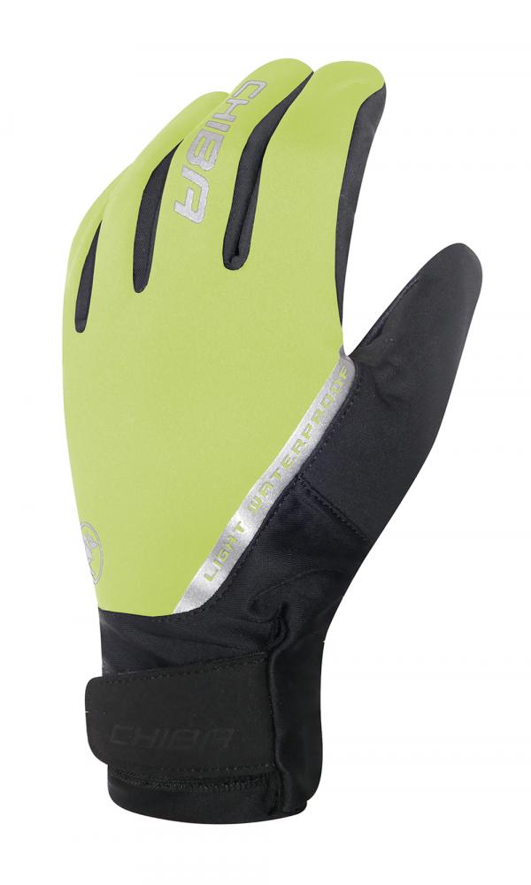 CHIBA Softshell Waterproof - wasserdichte Radhandschuhe neongelb XXL