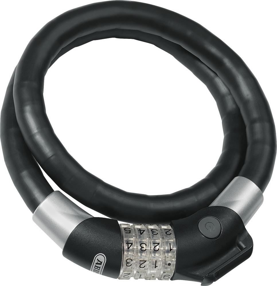 Abus Kabelschloss Steel-O-Flex Raydo Pro 1460 TexKF, schwarzes Fahrrad Zahlenschloss.