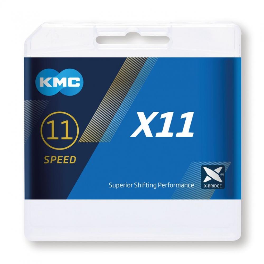 KMC X11 11s Kette 118 Glieder silber-schwarz - präzise Schaltperformance für 11-fach Antriebe