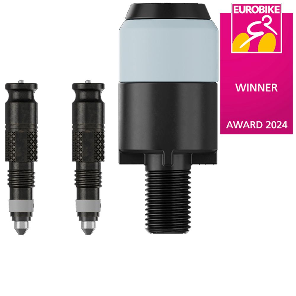 Schwalbe CLIK VALVE SV-SCV Umbaukit für Sclaverand-Ventile mit Eurobike Award 2024 Logo.