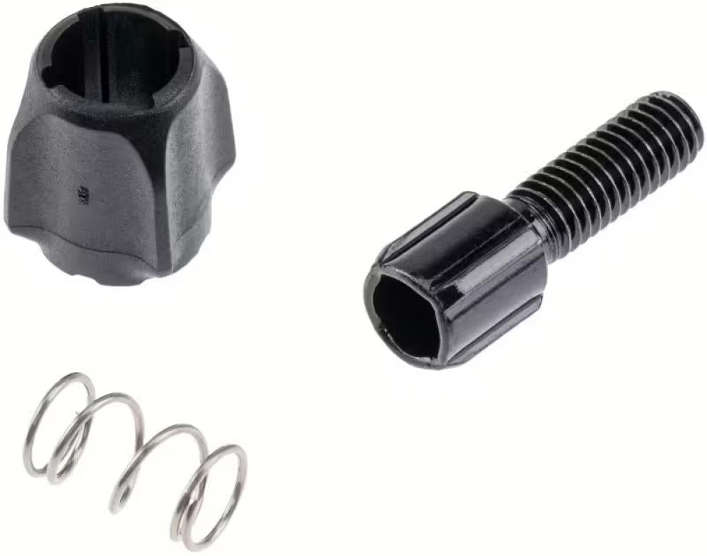 SRAM Stellschraube für Eagle 90/70 Transmission: schwarze Einstellkappe, Schraube und Feder.