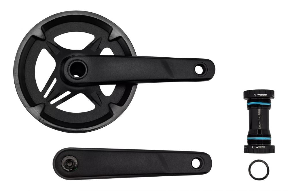 SAMOX Kurbelsatz 170mm 1x11-fach 40T - Aluminium Crankset mit BSA 24mm Spindel inkl. Tretlager - Kurbelgarnitur