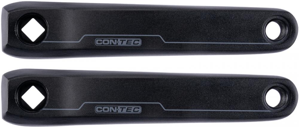 CONTEC Kurbelsatz "Crank"nSB-verpackt, ohne Kettenblatt, 170mm, 10 mm Offset, rechts / links, AluminiumnPassend für 4-kant, u.a. Ananda, Bafang, JIS (Yamaha etc.), Panasonic, Shimano, schwarz
