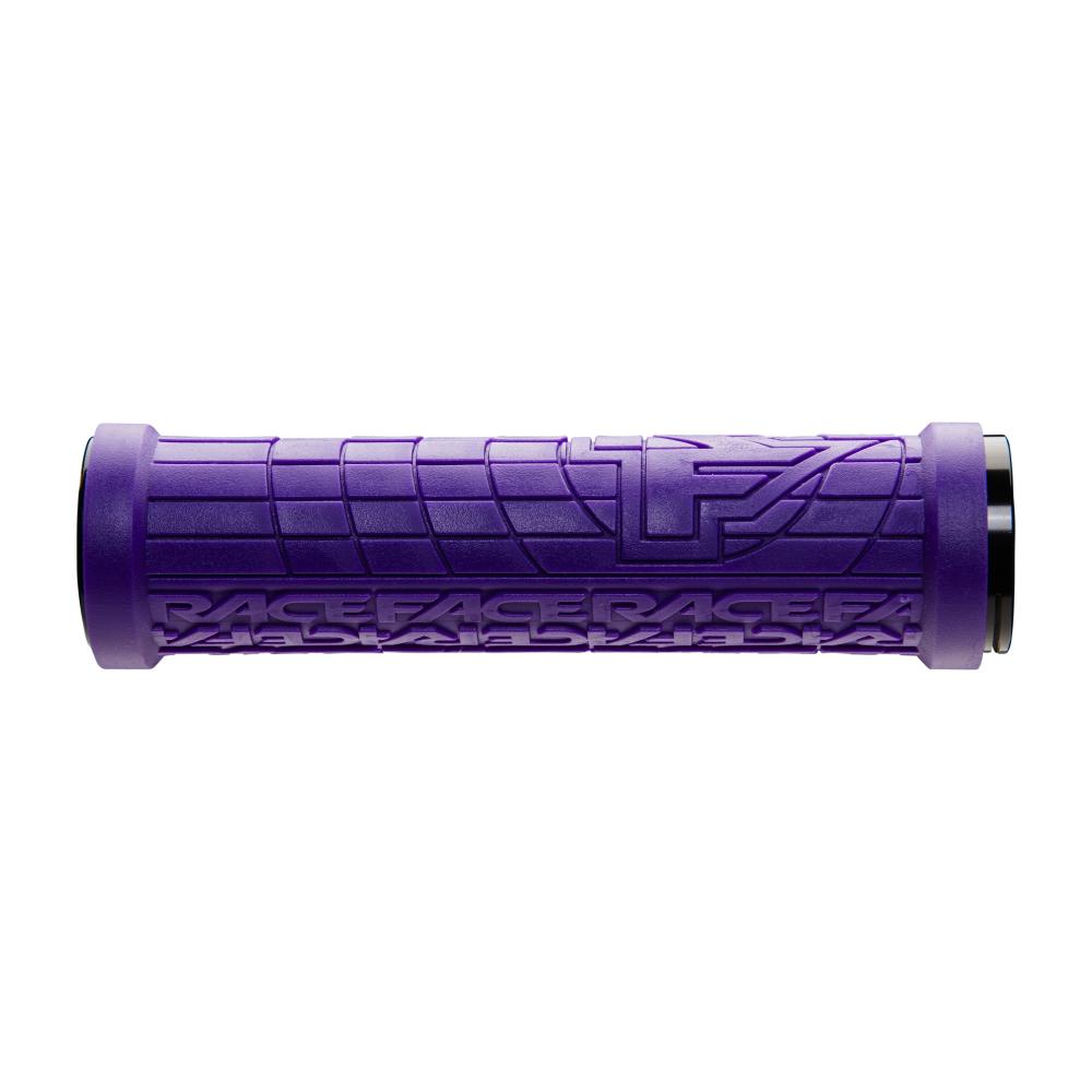 Race Face Grippler Lock-On MTB Fahrradgriff 30mm lila für maximalen Halt und Kontrolle.