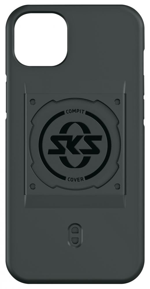 SKS Compit Cover für iPhone 15 Plus stoßdämpfende Hülle mit Oversize-Bajonettaufnahme, kompatibel mit COMPIT und +COM/UNIT Halterungen