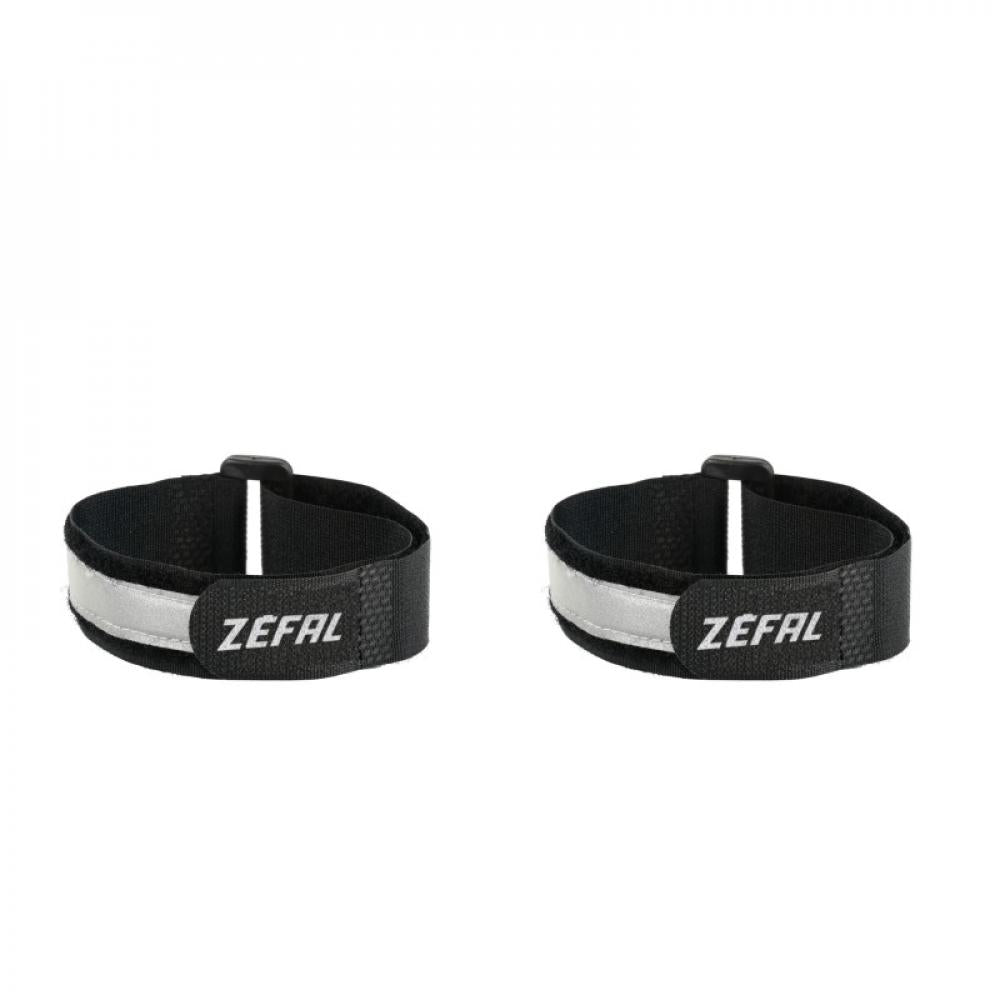 Zéfal Doowah Hosen-Reflexband schwarz Paar 380 mm EN13356 Klettverschluss für Sichtbarkeit und Schutz beim Radfahren.