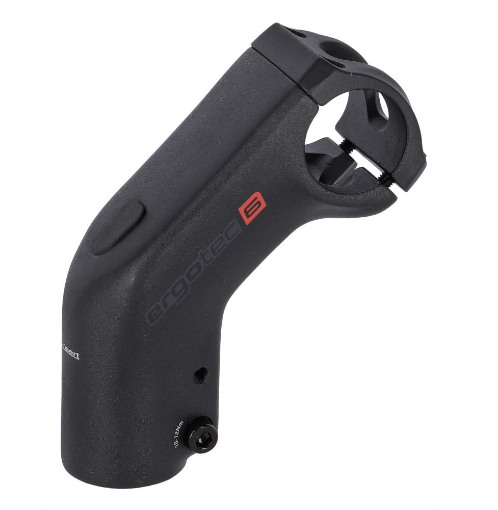 Ergotec Vorbau High Barracuda I Ahead, 31,8 mm, 90 mm, 45°, schwarz, Aluminium für MTB und Trekking.