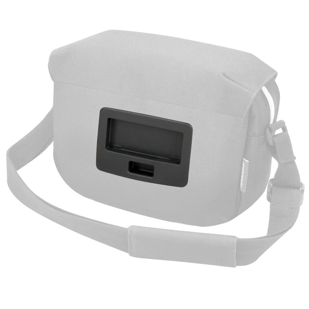 reisenthel Asista Adapter KLICKfix Funbag Lenkertasche, graue Tasche mit schwarzem Adapter für Fahrradlenker