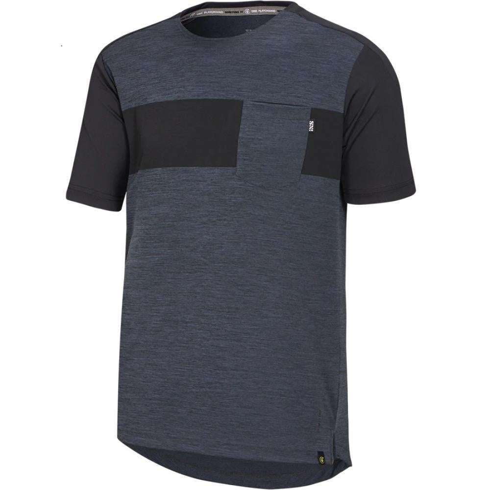 IXS Sports Division iXS Flow X Kids Short Sleeve Jersey KM Black-Solid Black - atmungsaktives Kinder-Bikejersey