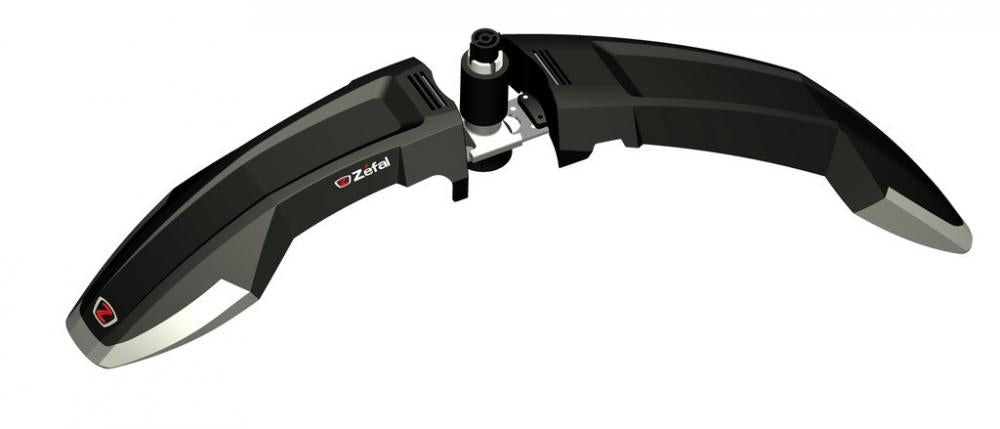 ZÉFAL Deflector FM60 VR-Steckblech, schwarz-grau, mit Spoiler für Fahrräder.