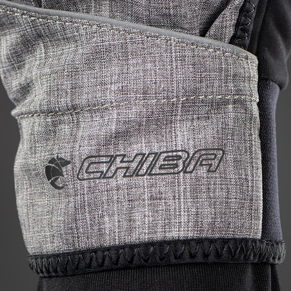 CHIBA Overflap Light - Radhandschuhe L hellgrau, wind- & wasserdicht, Thermofleece, Touchfinger