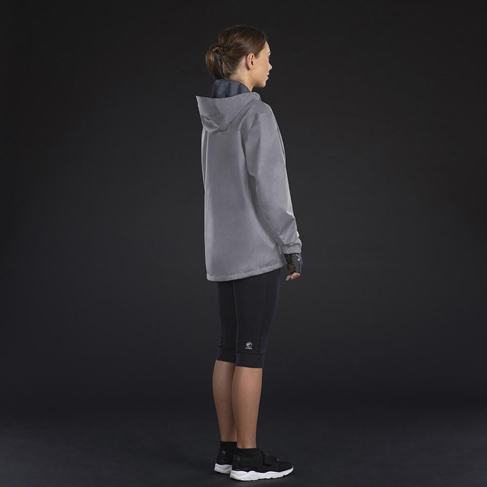CHIBA Rainjacket Damen - wasserdicht, winddicht, atmungsaktiv, XS, hellgrau