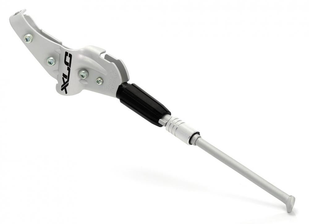 XLC Hinterbauständer KS-R02 in Silber, verstellbar für Fahrräder von 26-29 Zoll.