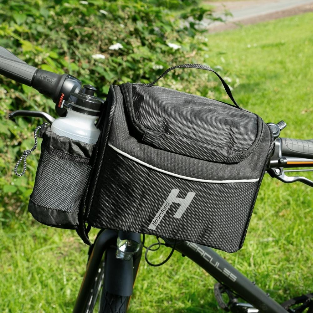 Haberland Lenkertasche 5l Siebensachen schwarz - praktische Fronttasche mit KLICKfix