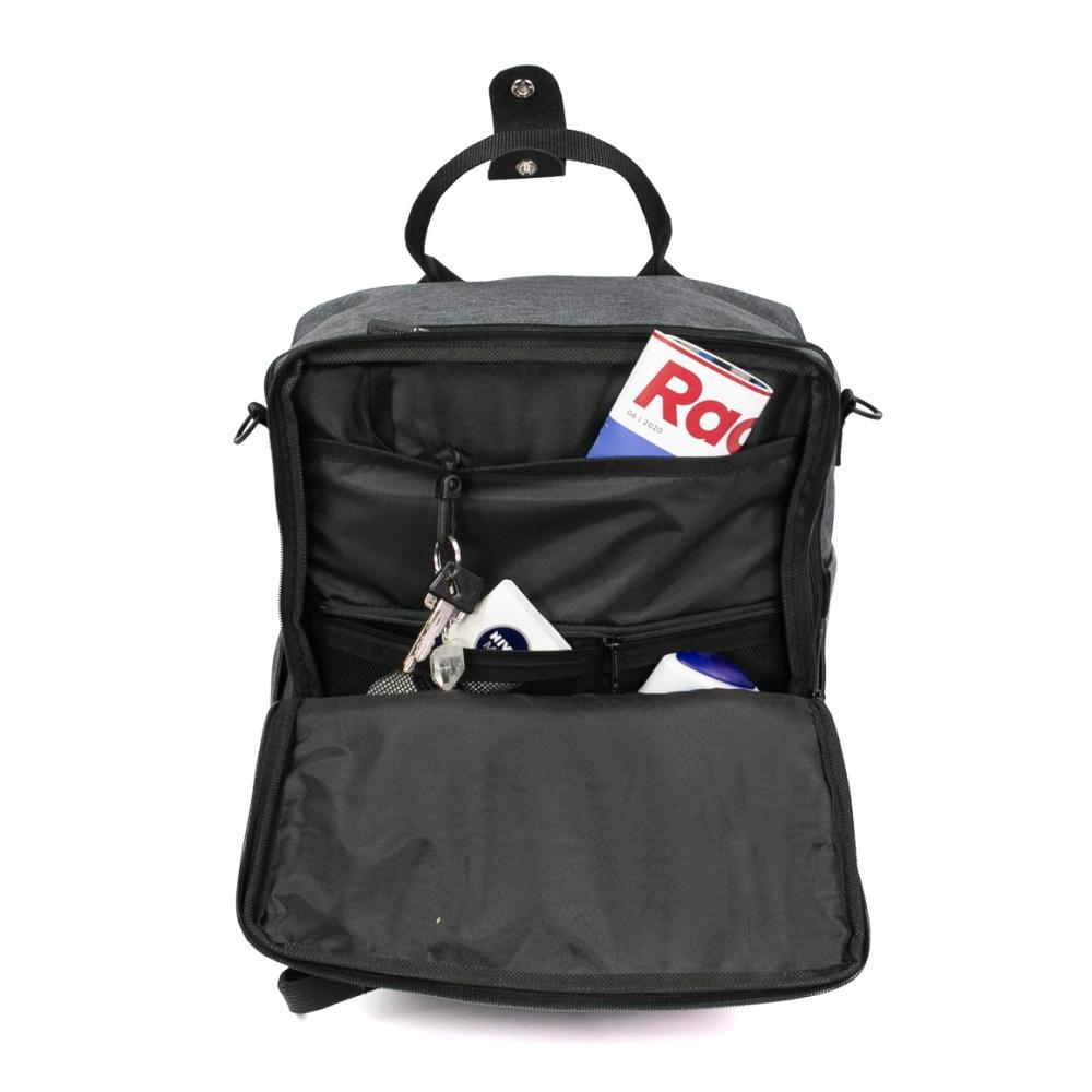 Haberland Bike-Rucksack More Than Work anthrazit - vielseitige Gepäckträger-Tasche und Rucksack