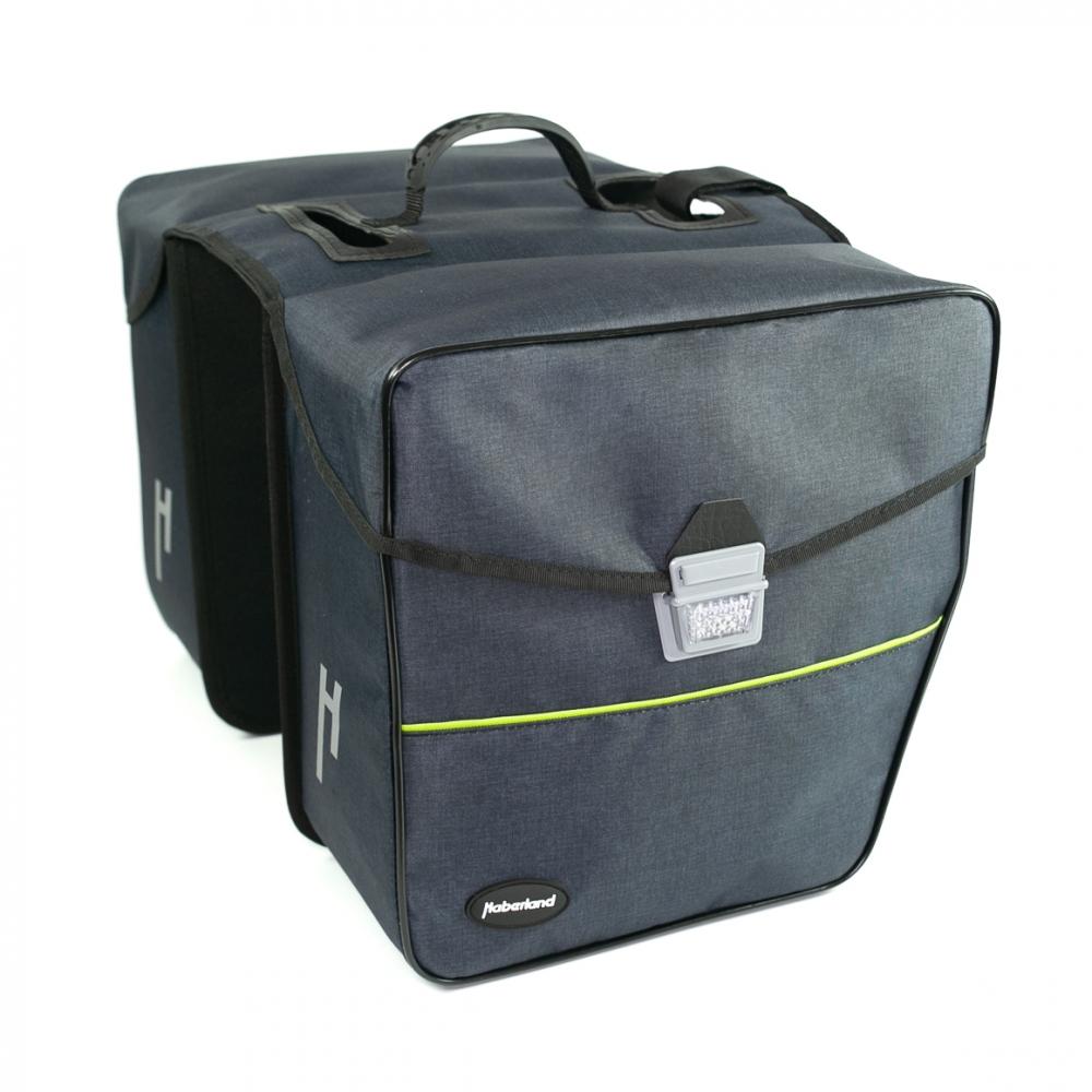 Haberland Doppeltasche eMotion anthrazit 31x31x16cm 31l - geräumige Gepäckträgertasche