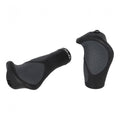 Zwei XLC Ergonomic GR-S22 Fahrradgriffe in schwarz/grau, 135/92mm.