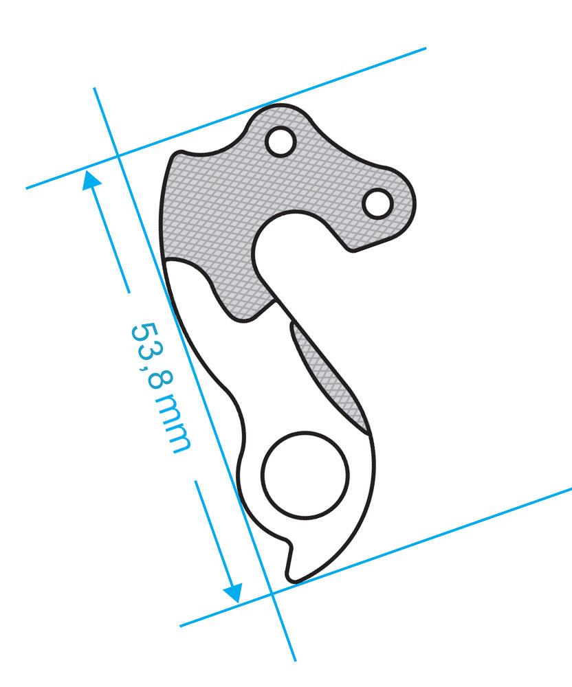 Union Schaltauge GH-043 technische Zeichnung mit Maßangabe 53,8 mm und M4 Schraubenlöchern.