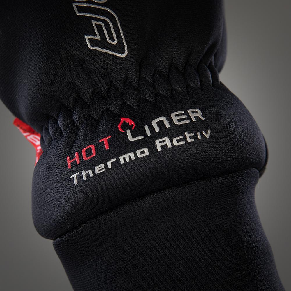 CHIBA Thermo Aktiv - winddichte, beheizbare Radhandschuhe XS schwarz