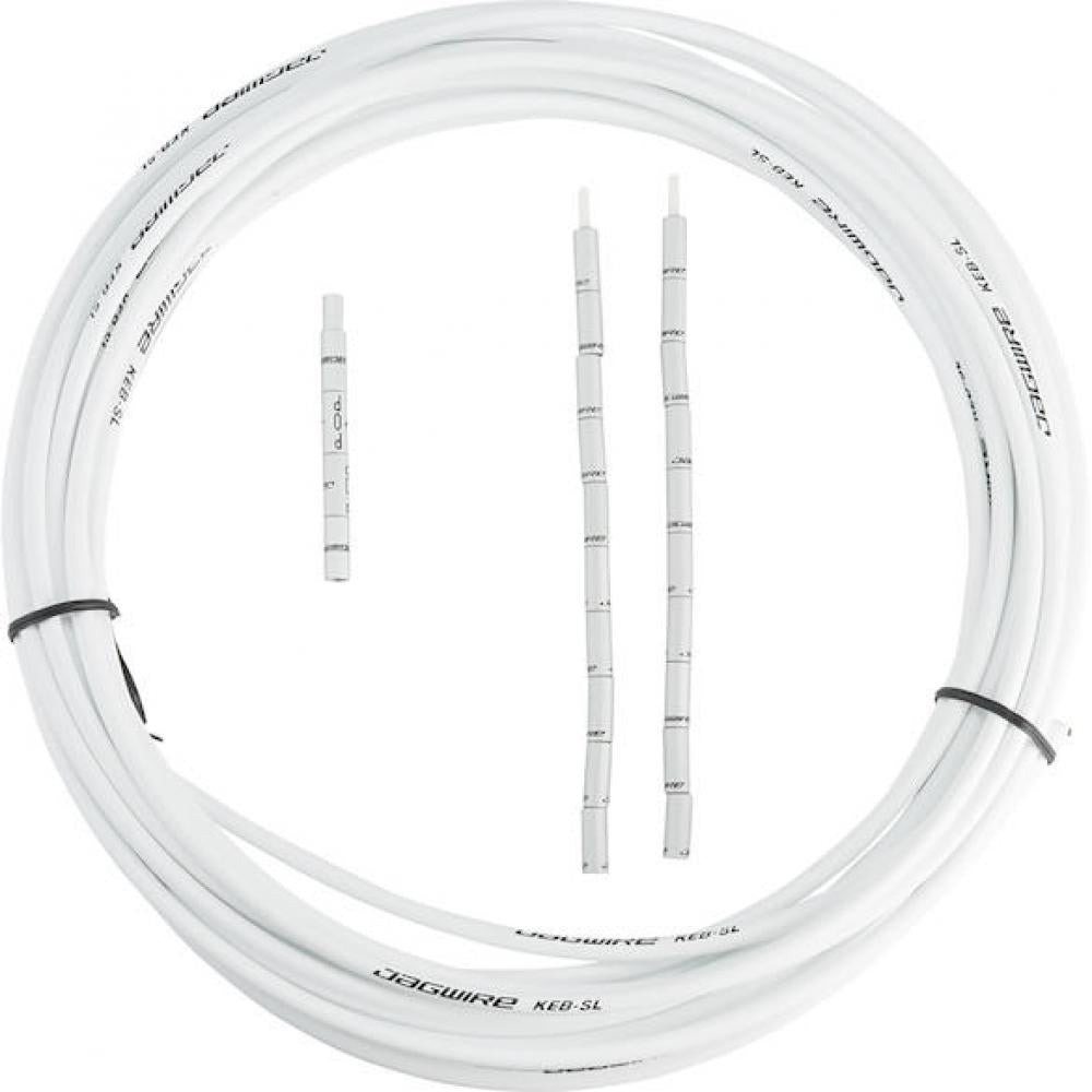 Jagwire KEB-SL Bremszugaußenhülle 5 mm x 10 m Weiß - Kevlar-Verstärkt mit Slick-Lube